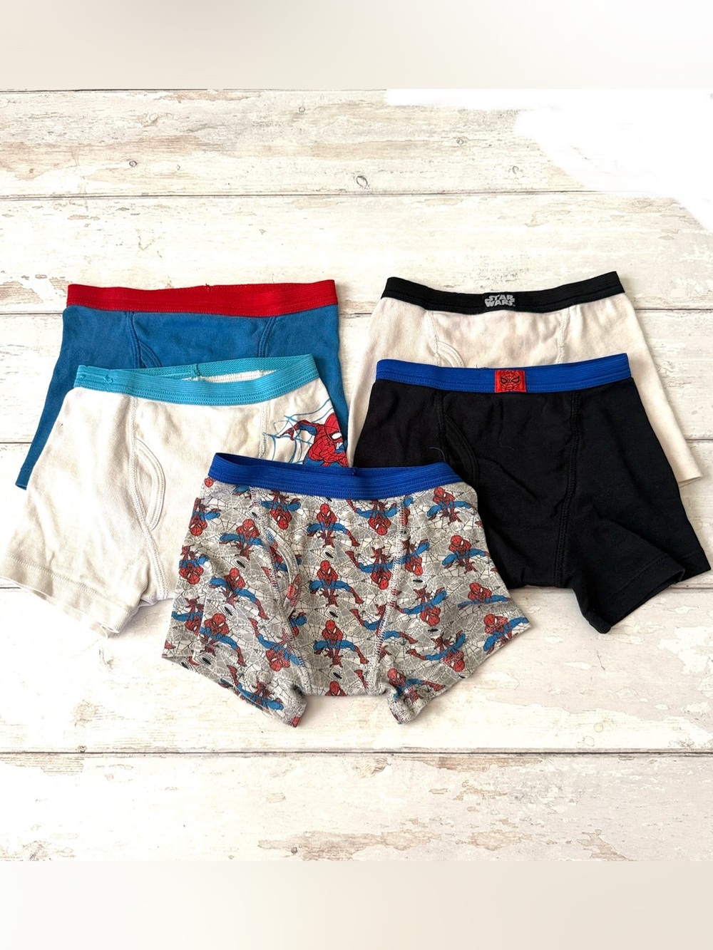 Boys 4T Kids Spiderman Marvel Brand Set of 5 Underwear Briefs Toddler Size 4